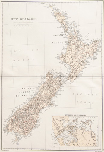 New Zealand (inset of Aukland) 1882